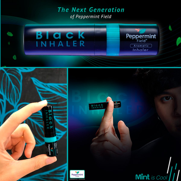 Aroma inhalator 2 în1 Peppermint Field BLACK, 2ml